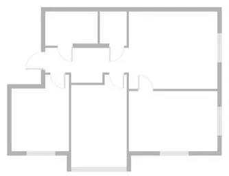 2 BHK floor plan